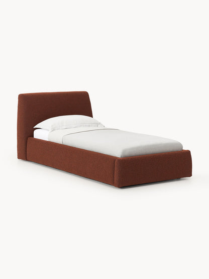 Clodano Single Bed with Storage, Bouclé