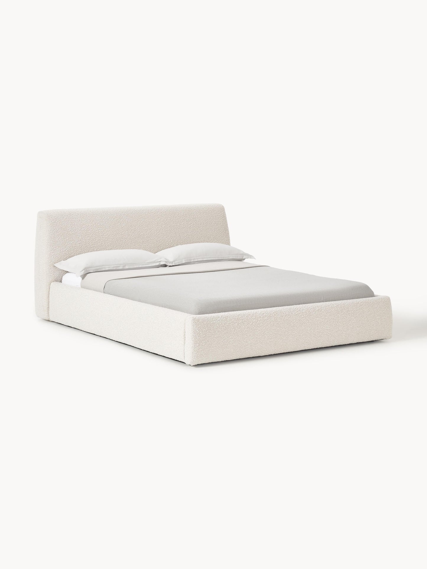 Clodano Upholstered Bed in Bouclé