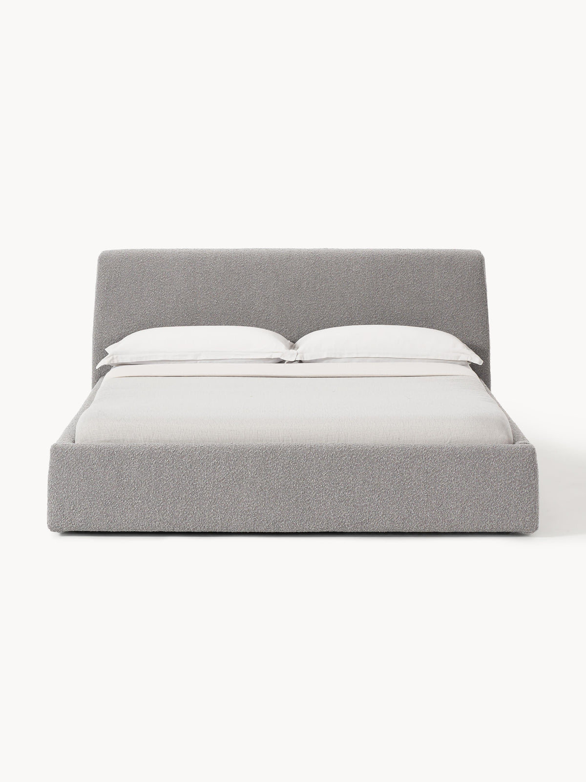 Clodano Upholstered Bed in Bouclé