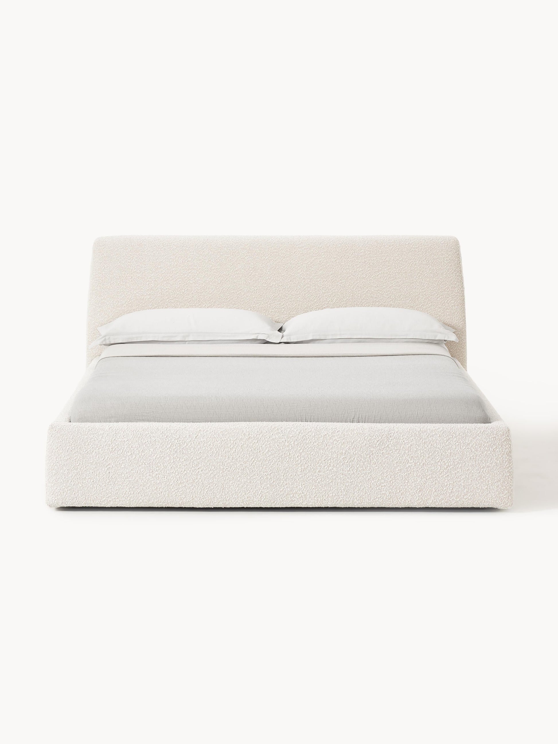 Clodano Upholstered Bed in Bouclé