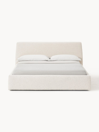 Clodano Upholstered Bed in Bouclé
