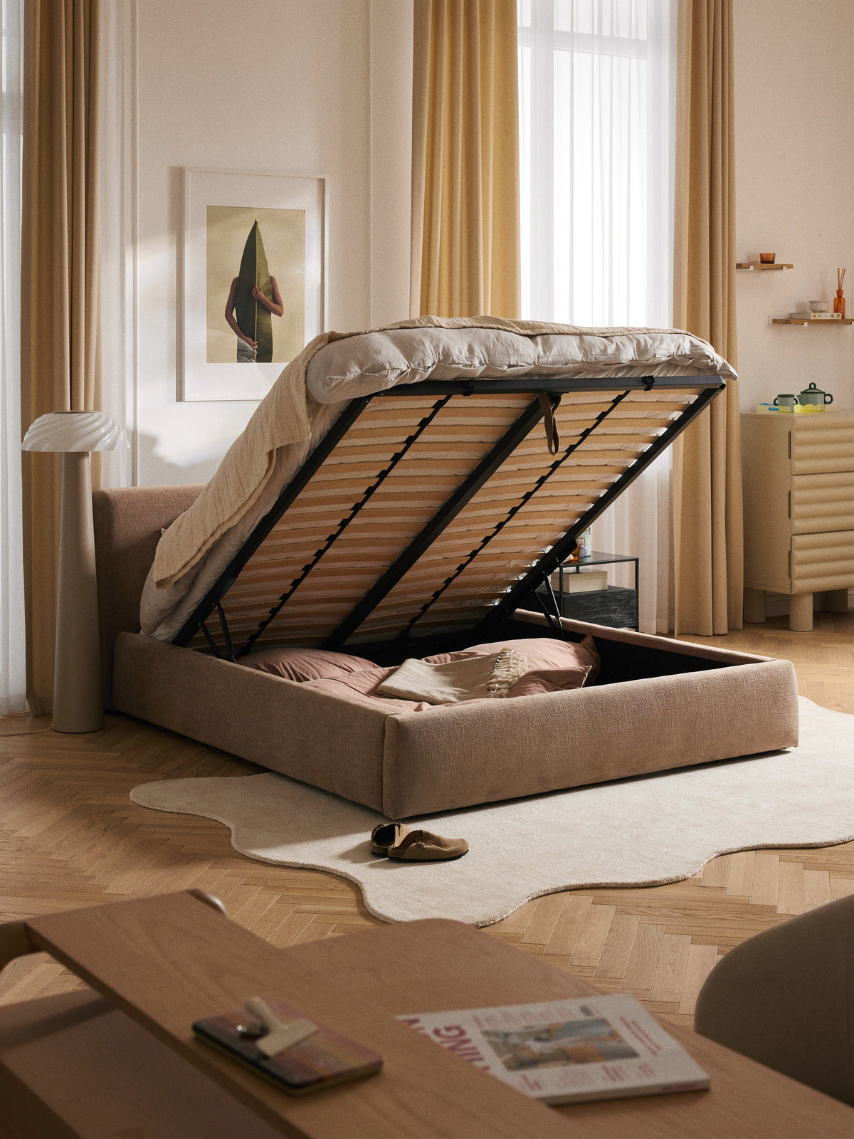 Clodano Upholstered Bed with Storage