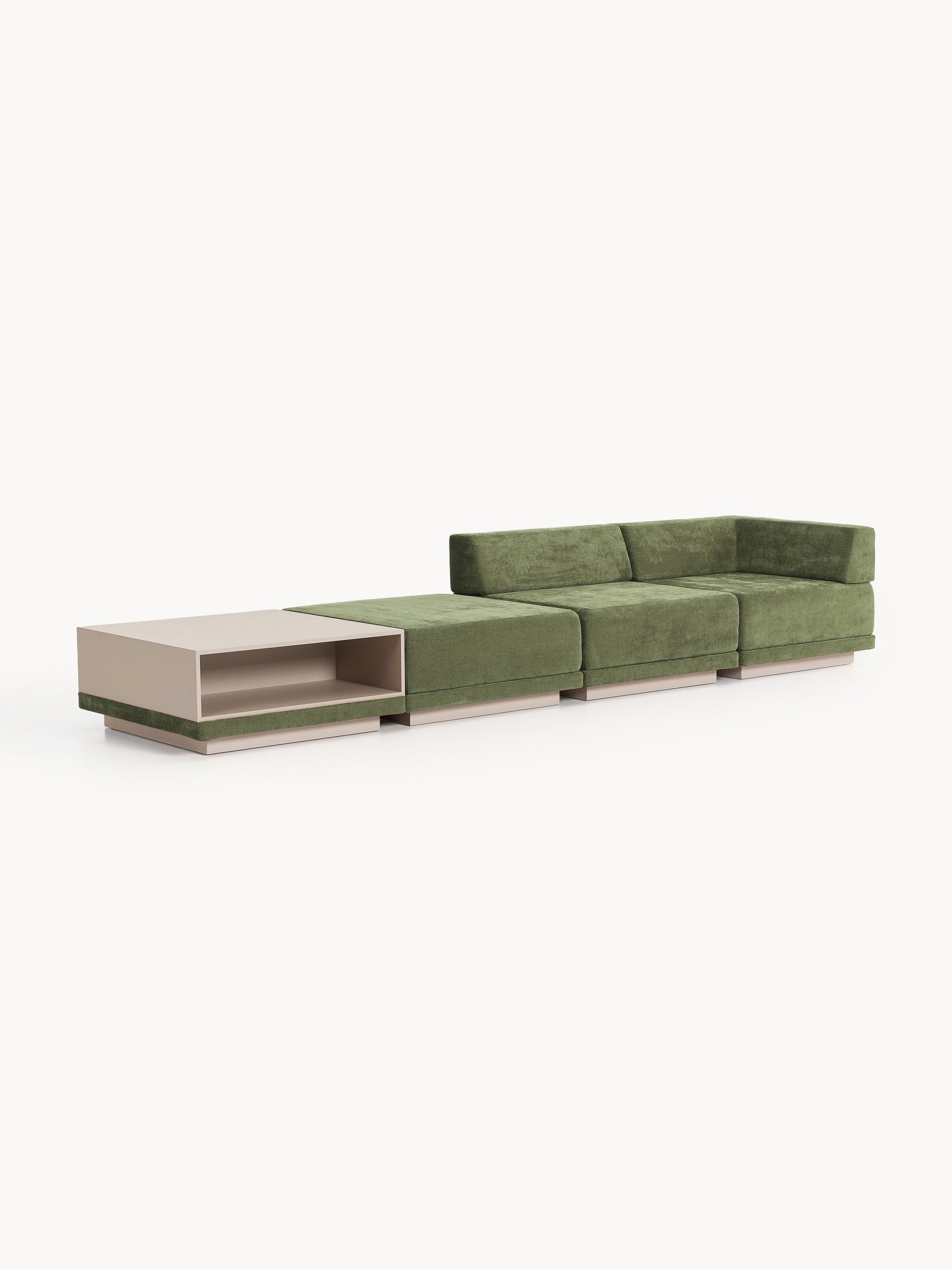 Colnera Modular Sofa (4-Seater) with Coffee Table & Ottoman