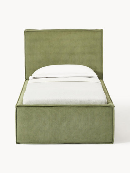 Drescia Single Bed in Corduroy