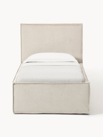 Drescia Single Bed in Corduroy