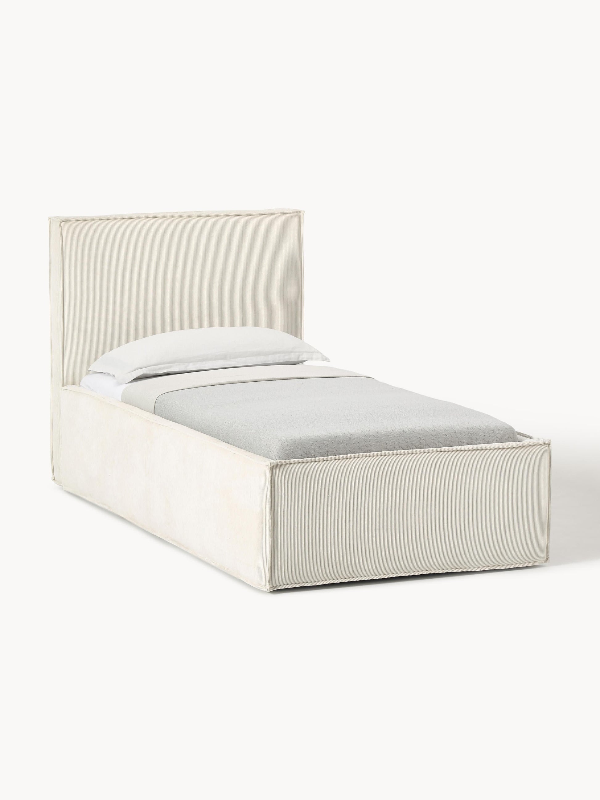 Drescia Single Bed with Storage, Corduroy