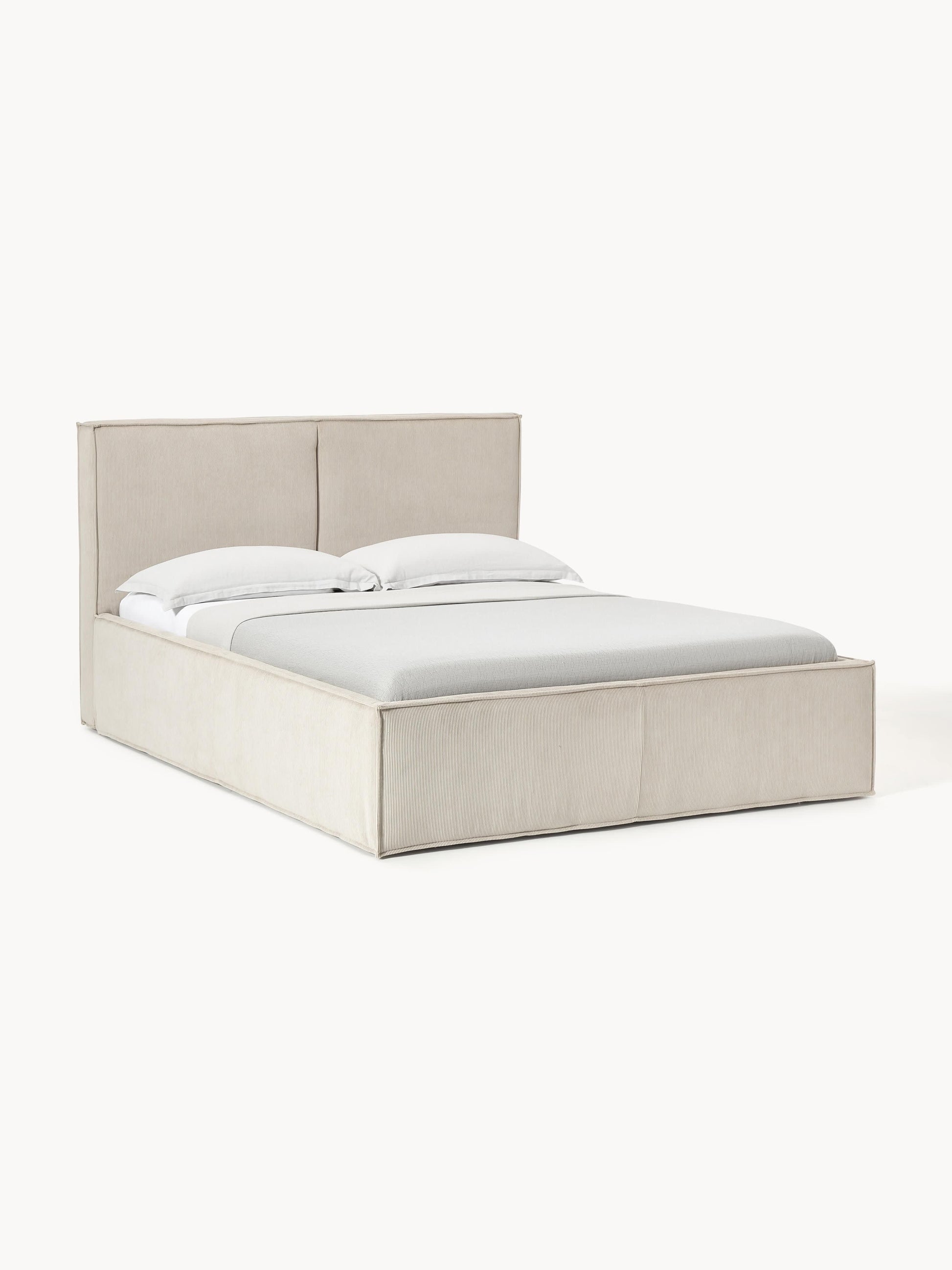 Drescia Upholstered Bed in Corduroy