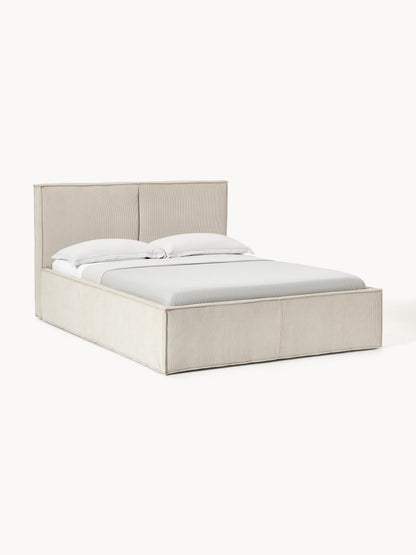 Drescia Upholstered Bed in Corduroy