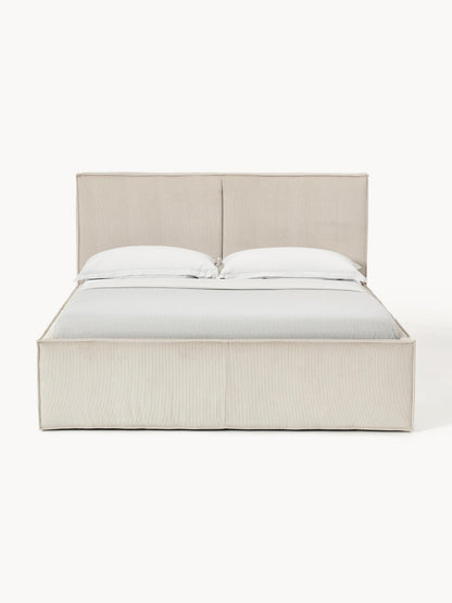 Drescia Upholstered Bed in Corduroy