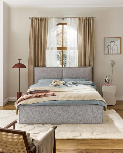 Drescia Upholstered Bouclé Bed