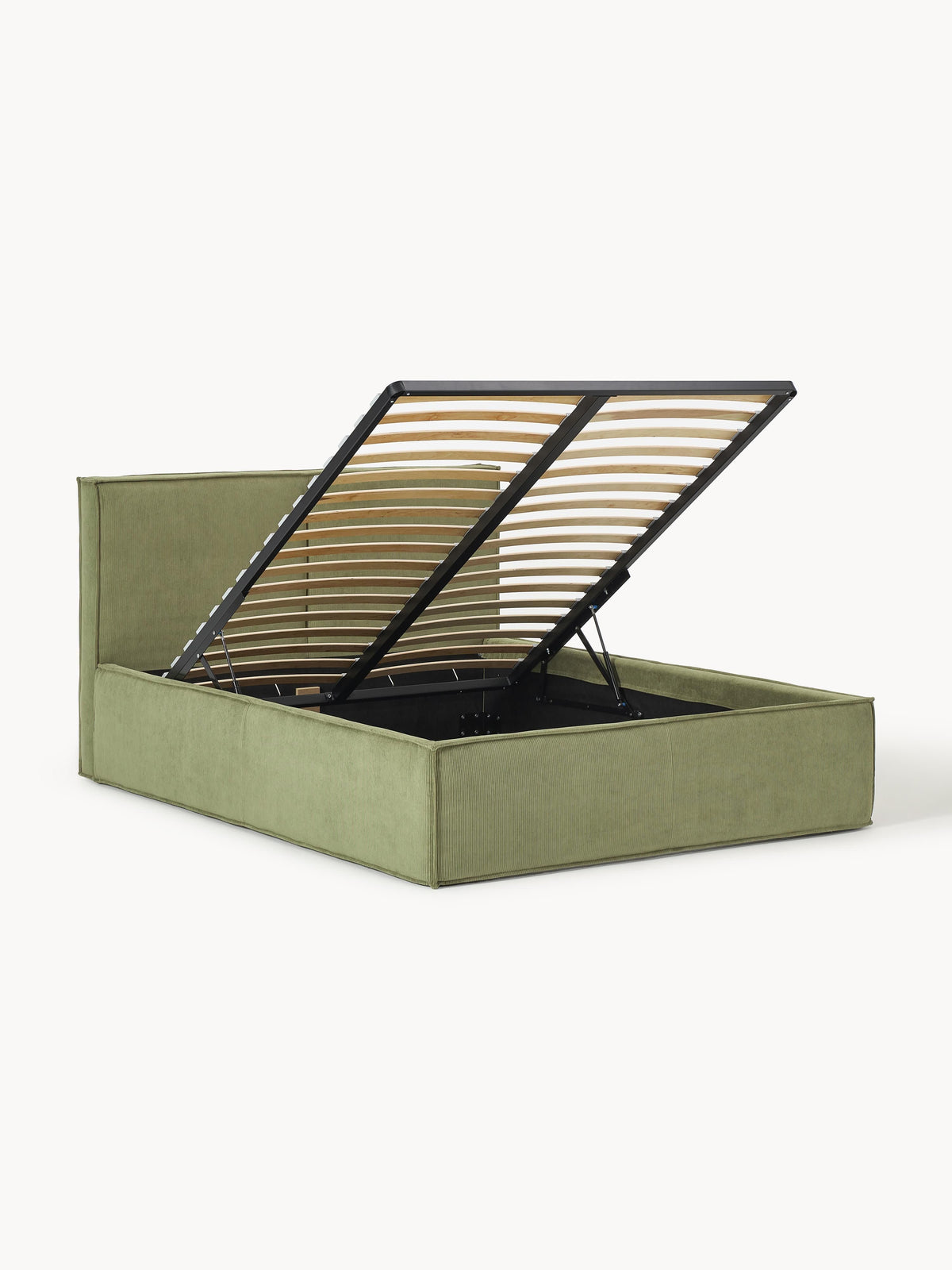 Drescia Upholstered Storage Bed in Corduroy