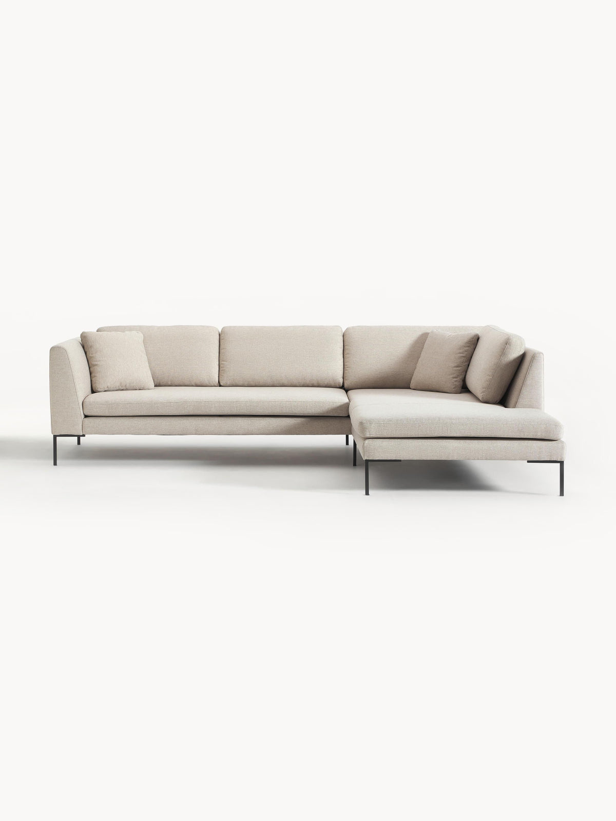 Emverra Corner Sofa with Metal Legs