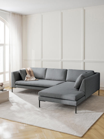 Emverra Corner Sofa with Metal Legs