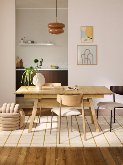 Ethanvo Extendable Dining Table, 180 - 220 x 100 cm