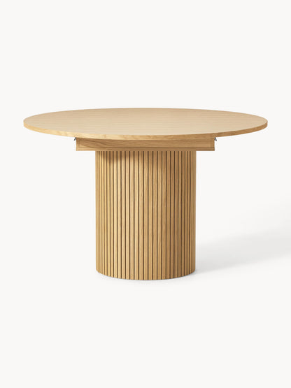 Filnera Extendable Dining Table with Grooved Texture, 120 - 160 x 75 cm