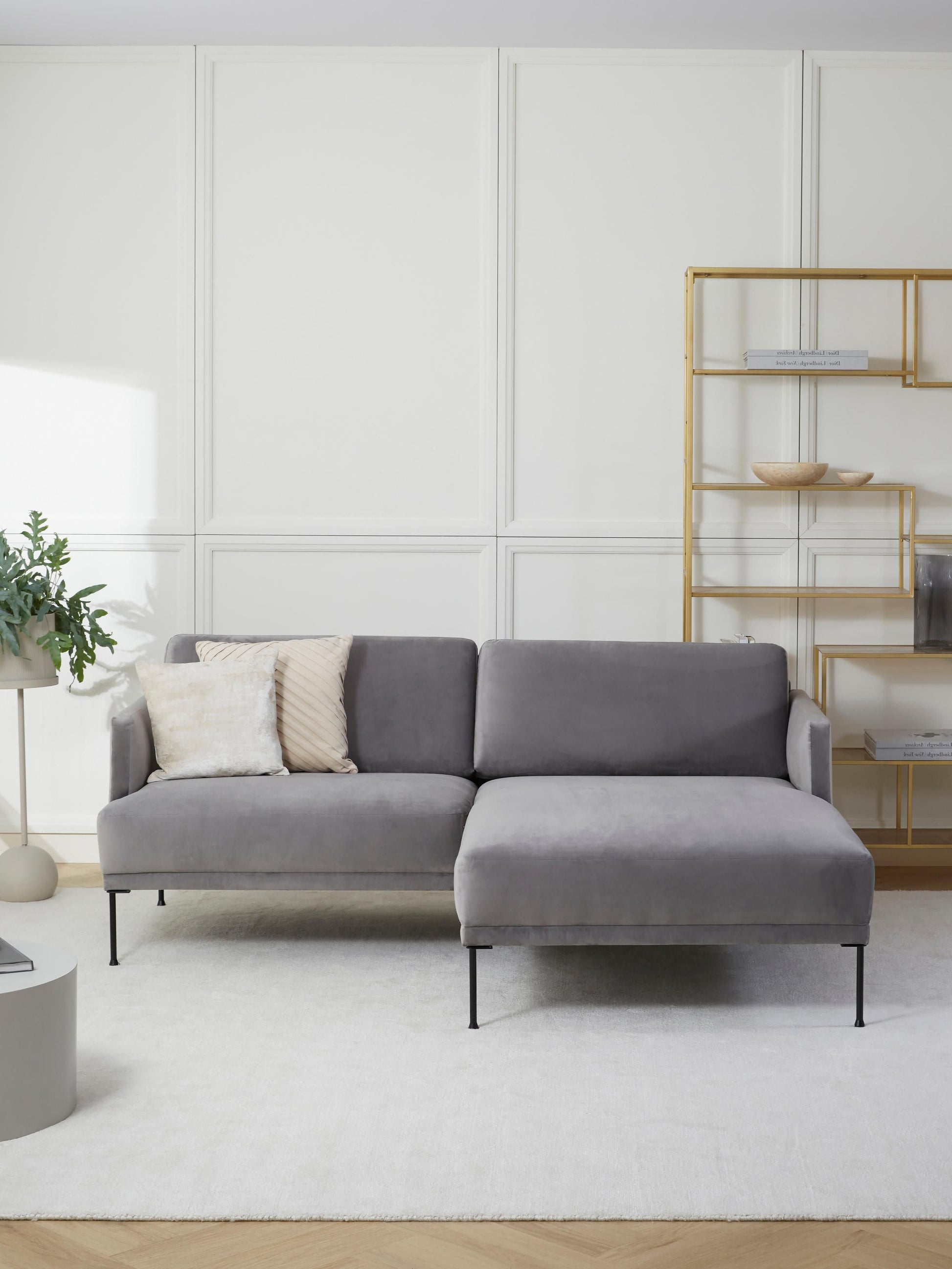 Fluminta Small Corner Sofa in Velvet