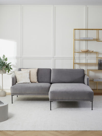 Fluminta Small Corner Sofa in Velvet