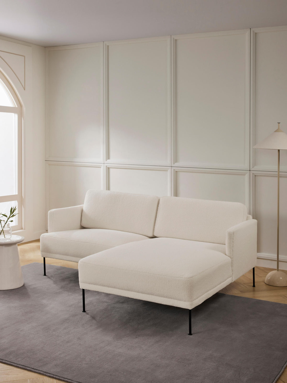 Fluminta Small Teddy Fabric Corner Sofa