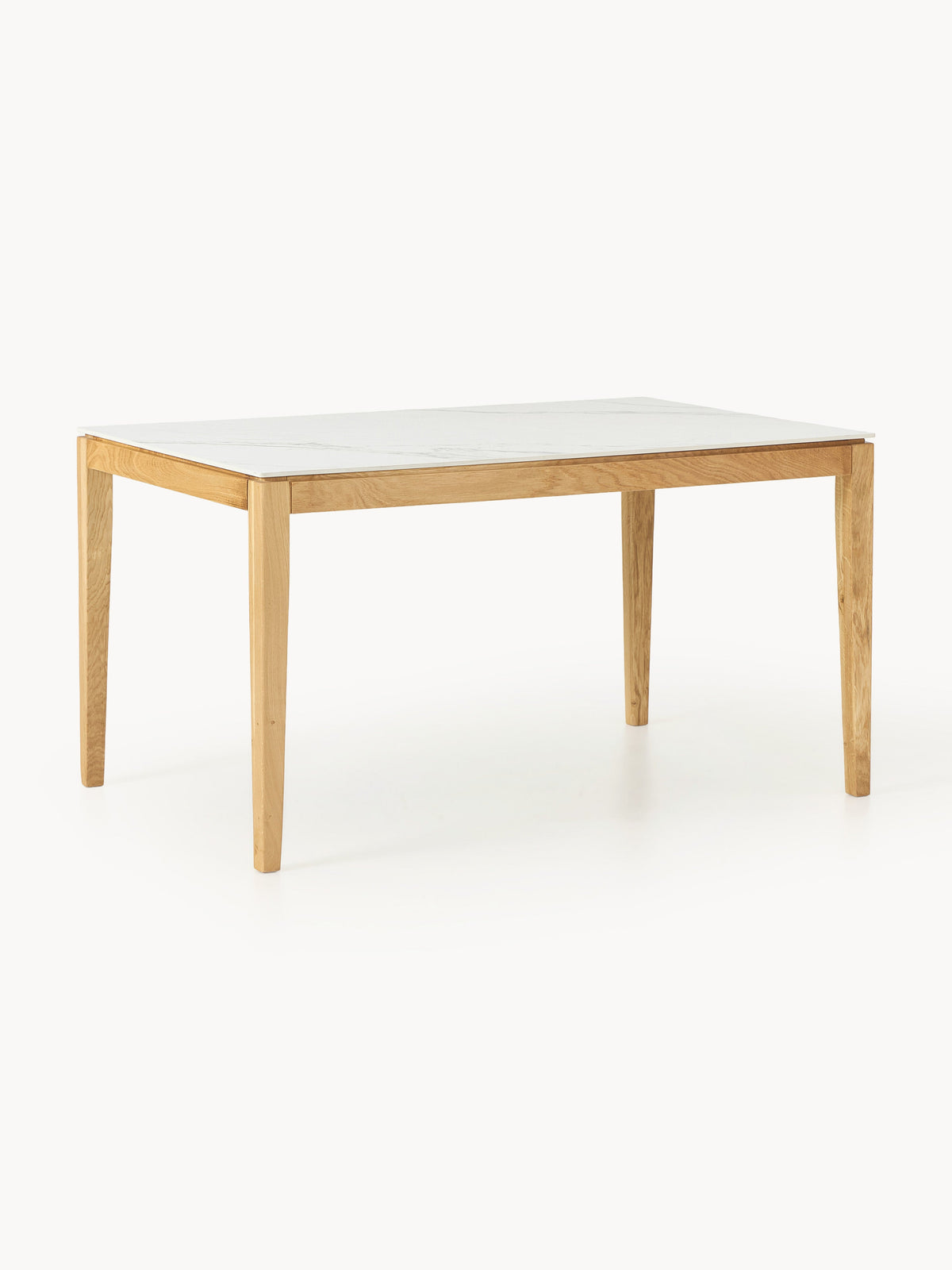 Jackavio Dining Table with Marble-Look Tabletop, in Various Sizes
