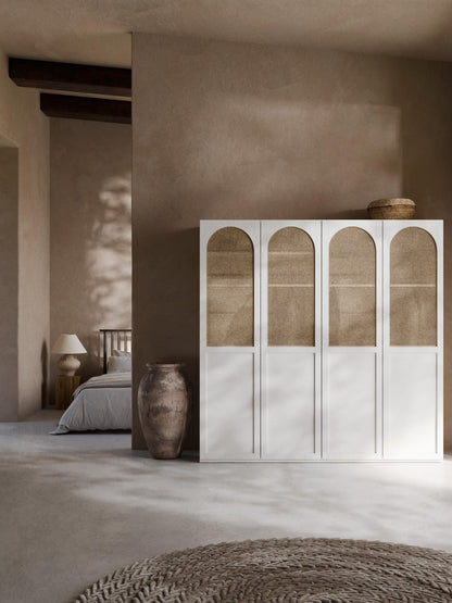 Jenavia Modular Hinged-Door Wardrobe, 200 cm Wide, in Various Sizes