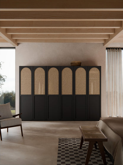 Jenavia Modular Hinged-Door Wardrobe, 300 cm Wide, in Various Sizes