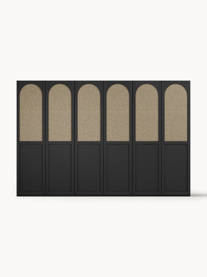 Jenavia Modular Hinged-Door Wardrobe, 300 cm Wide, in Various Sizes