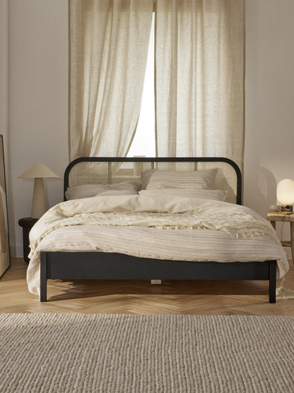 Jondrico Wooden Bed with Vienna Cane Headboard