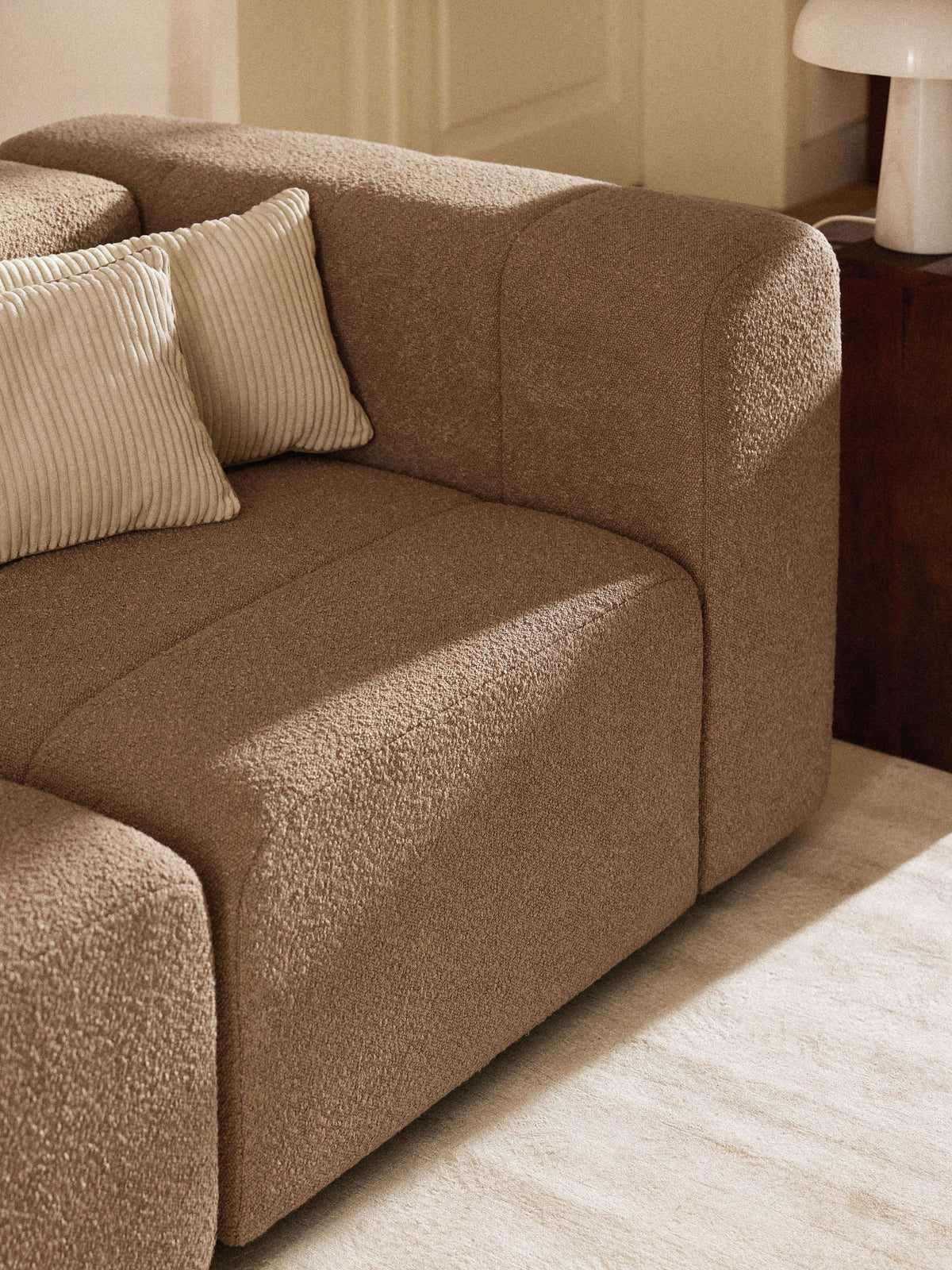 Lenavia Corner Module in Bouclé