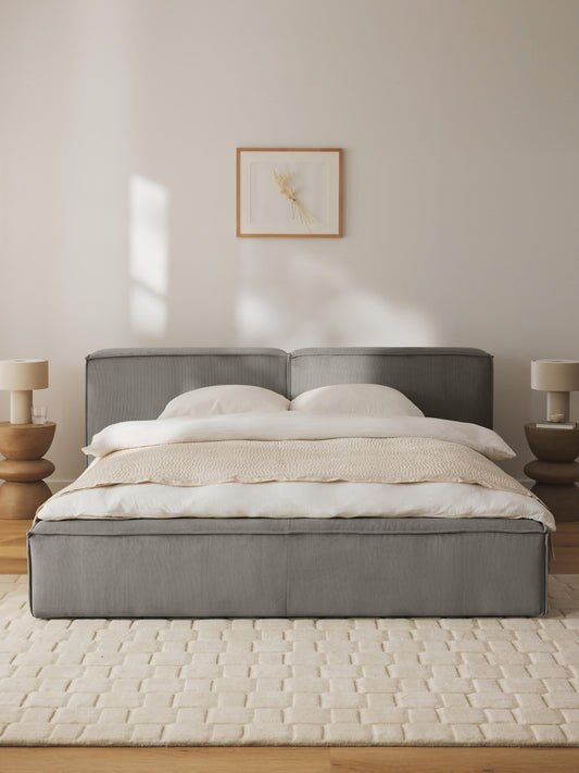 Lendric Corduroy Upholstered Bed