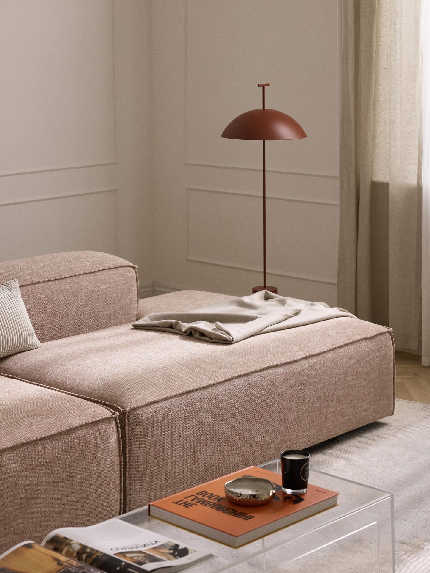 Lendric Linen Blend Ottoman Module