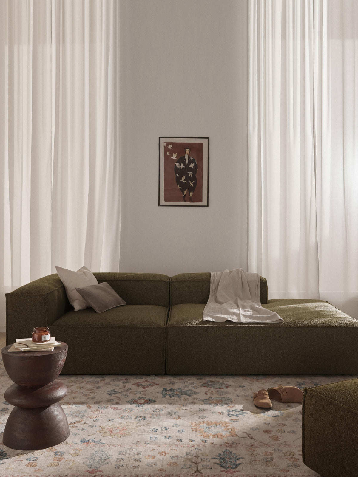 Lendric Modular Bouclé Ottoman
