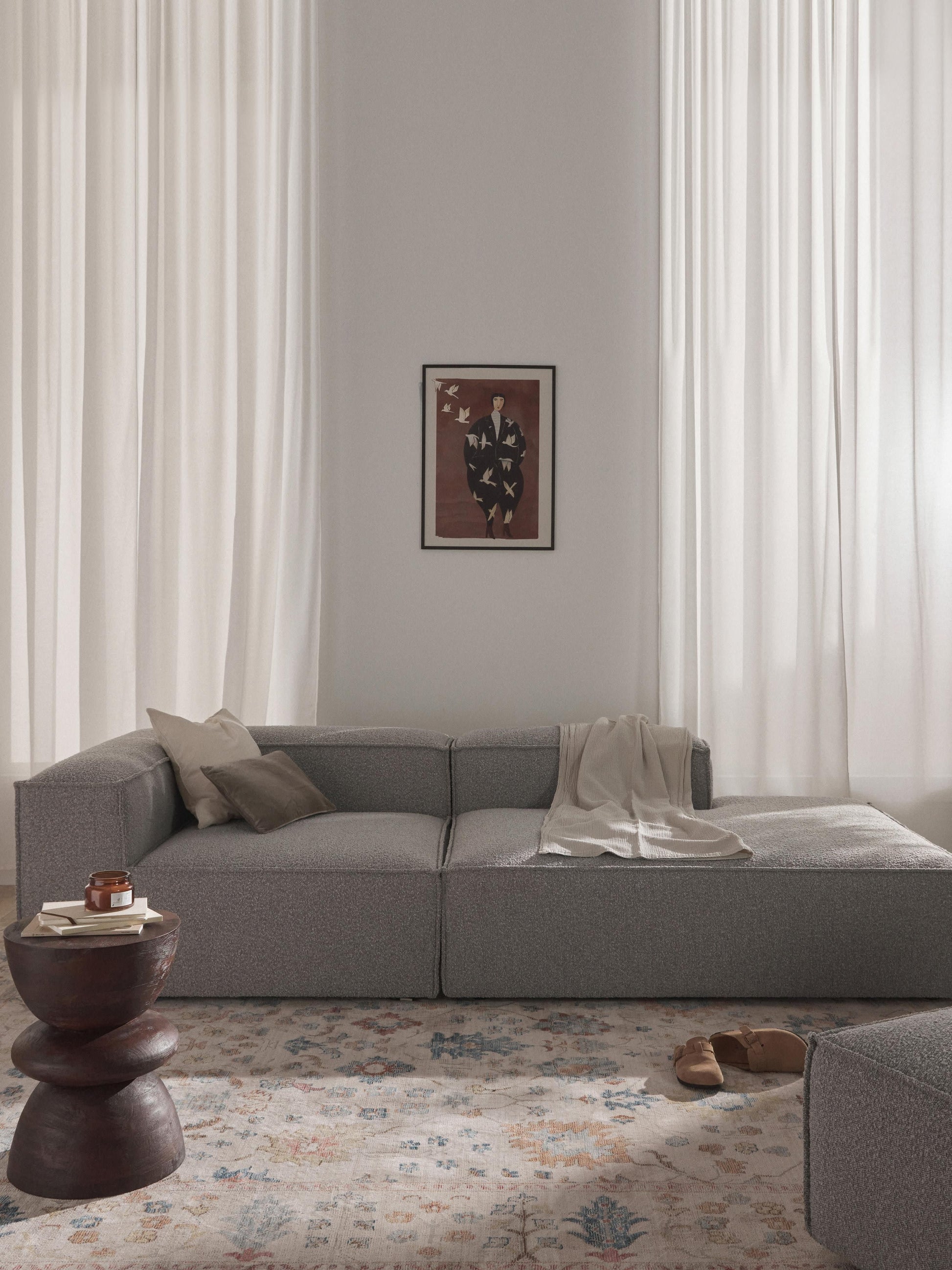 Lendric Modular Bouclé Ottoman