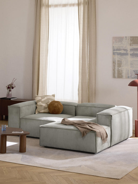 Lendric Modular Corduroy Corner Sofa (2-Seater)