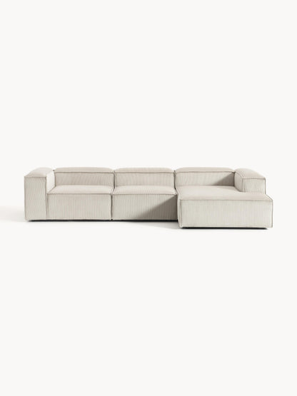 Lendric Modular Corduroy Corner Sofa (4-Seater)