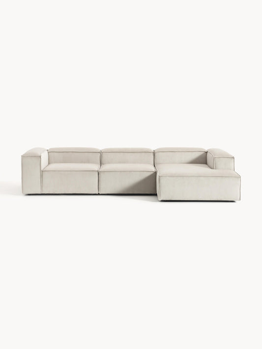 Lendric Modular Corduroy Corner Sofa (4-Seater)