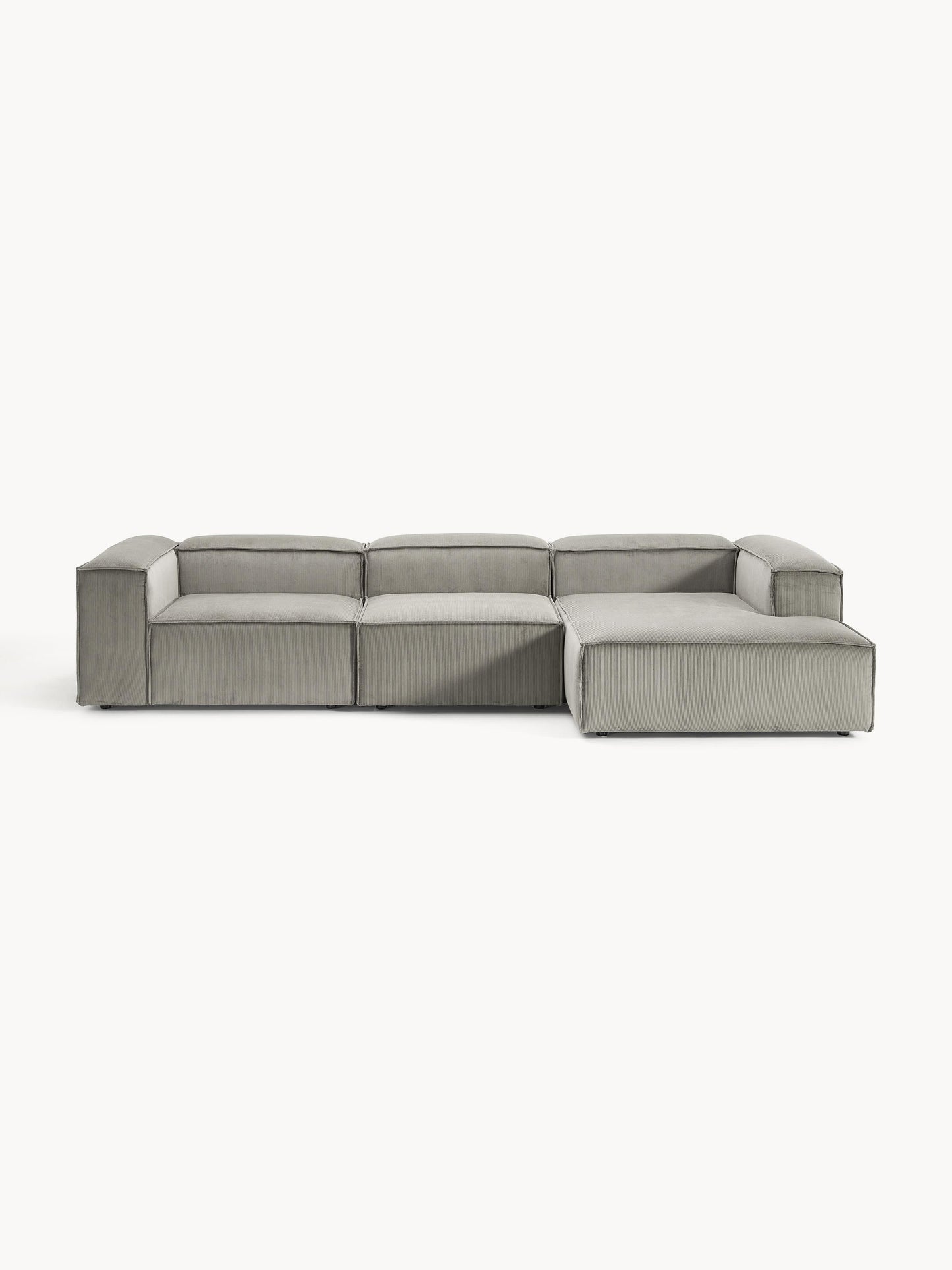 Lendric Modular Corduroy Corner Sofa (4-Seater)