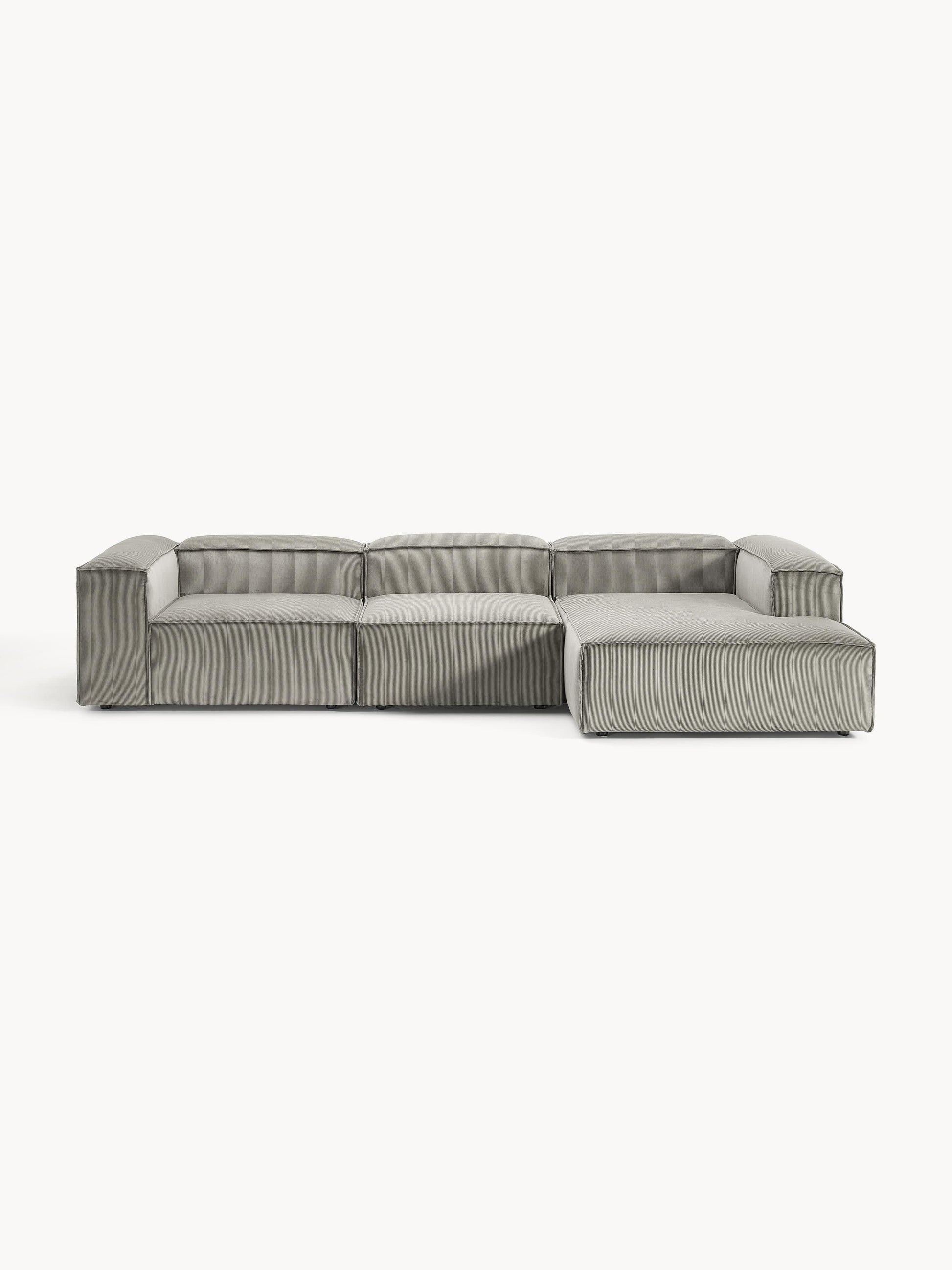 Lendric Modular Corduroy Corner Sofa (4-Seater)