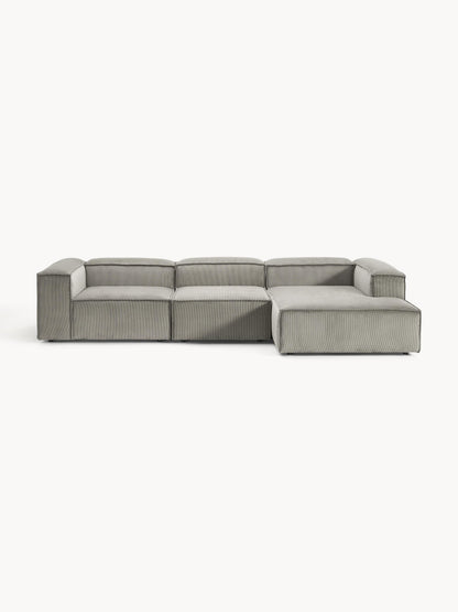 Lendric Modular Corduroy Corner Sofa (4-Seater)