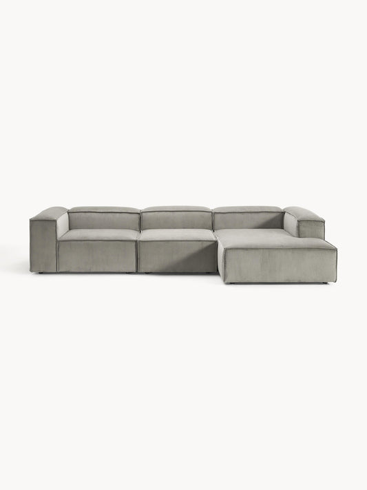 Lendric Modular Corduroy Corner Sofa (4-Seater)