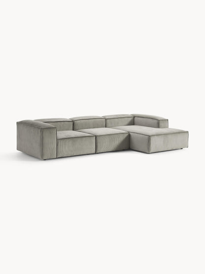 Lendric Modular Corduroy Corner Sofa (4-Seater)
