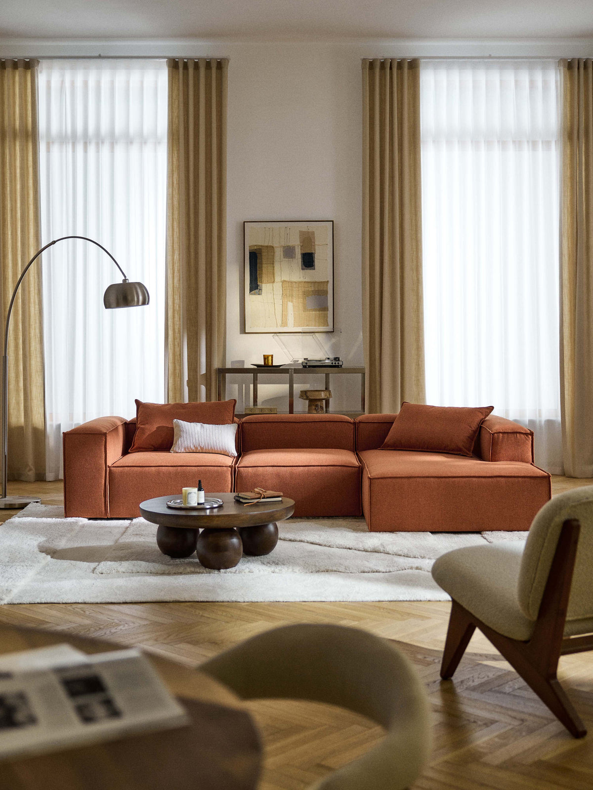Lendric Modular Corner Sofa (4-Seater)