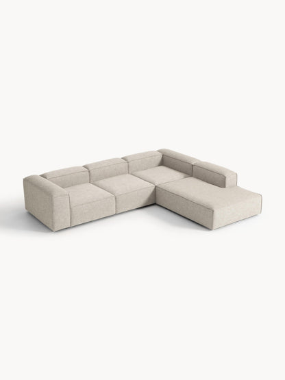 Lendric Modular Corner Sofa (4-Seater) in Linen Blend, XL