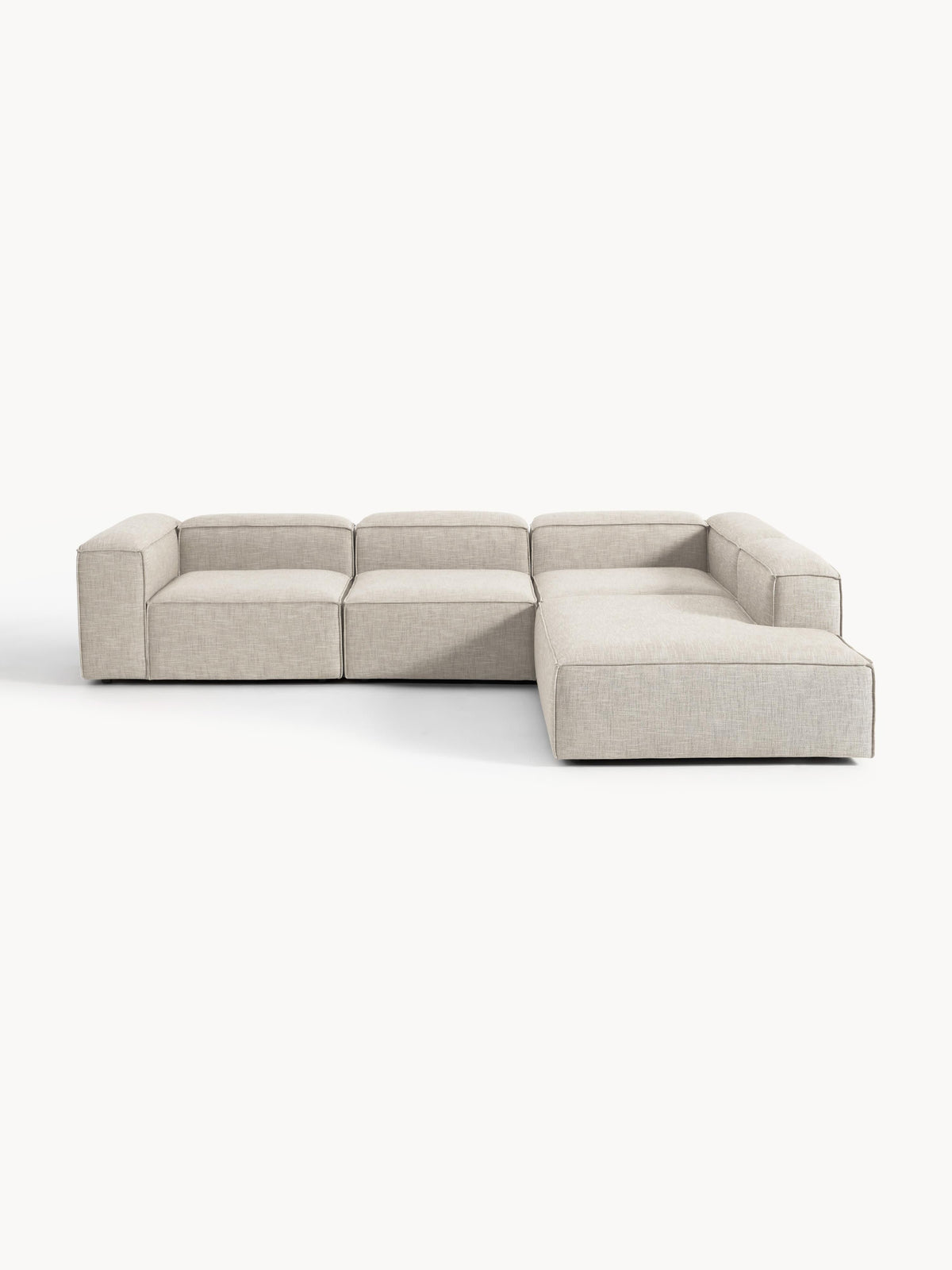 Lendric Modular Corner Sofa (4-Seater) in Linen Blend, XL
