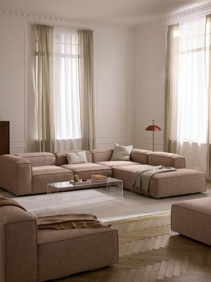 Lendric Modular Corner Sofa (4-Seater) in Linen Blend, XL
