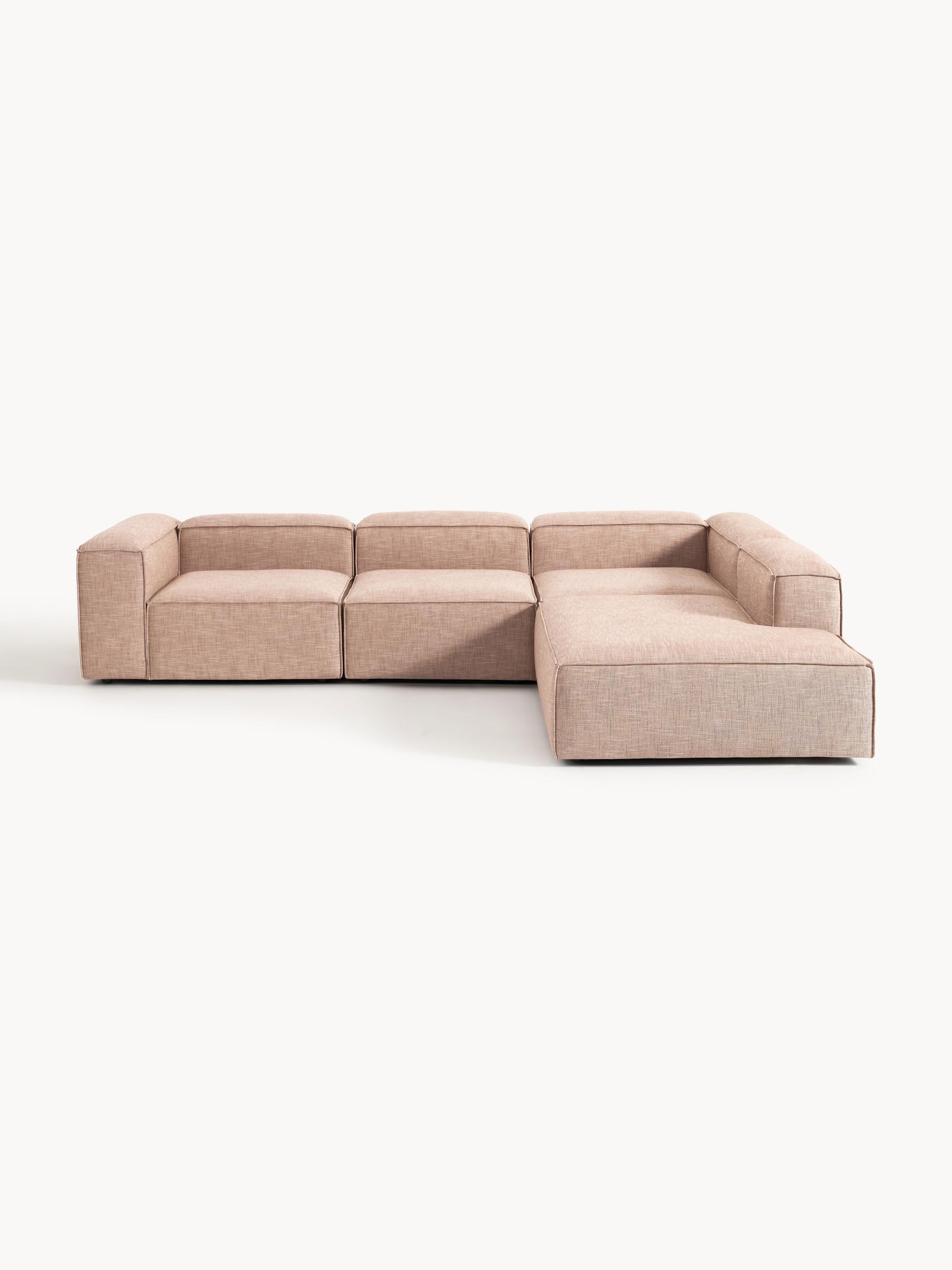 Lendric Modular Corner Sofa (4-Seater) in Linen Blend, XL