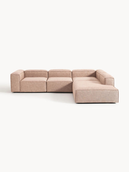 Lendric Modular Corner Sofa (4-Seater) in Linen Blend, XL
