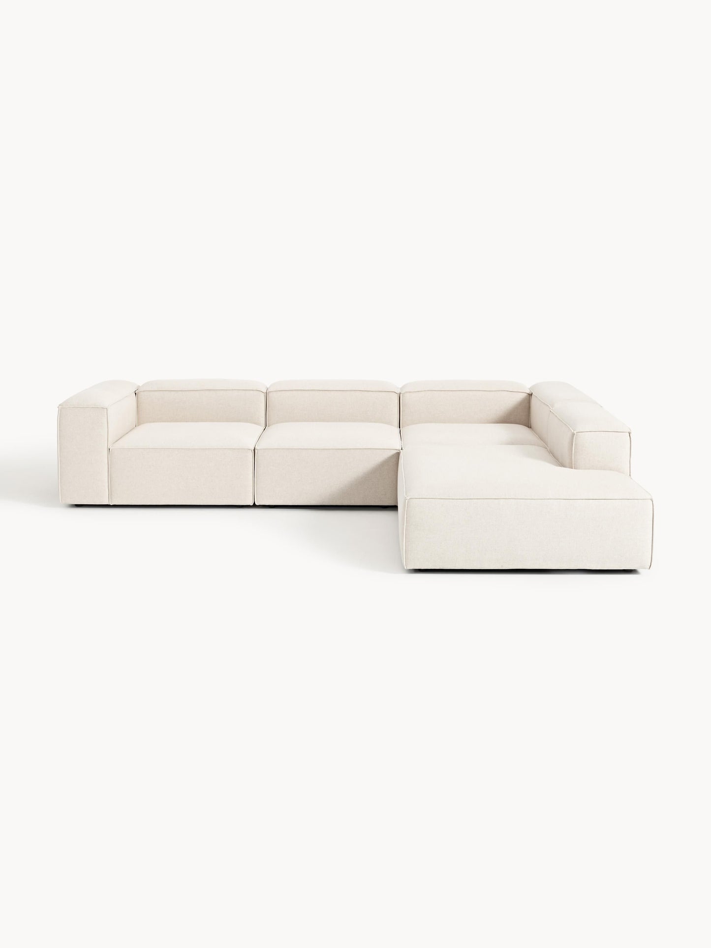 Lendric Modular Corner Sofa (4-Seater) in Linen Blend, XL