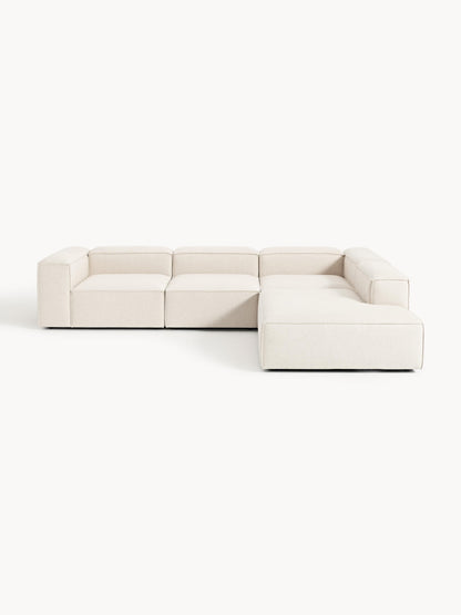 Lendric Modular Corner Sofa (4-Seater) in Linen Blend, XL