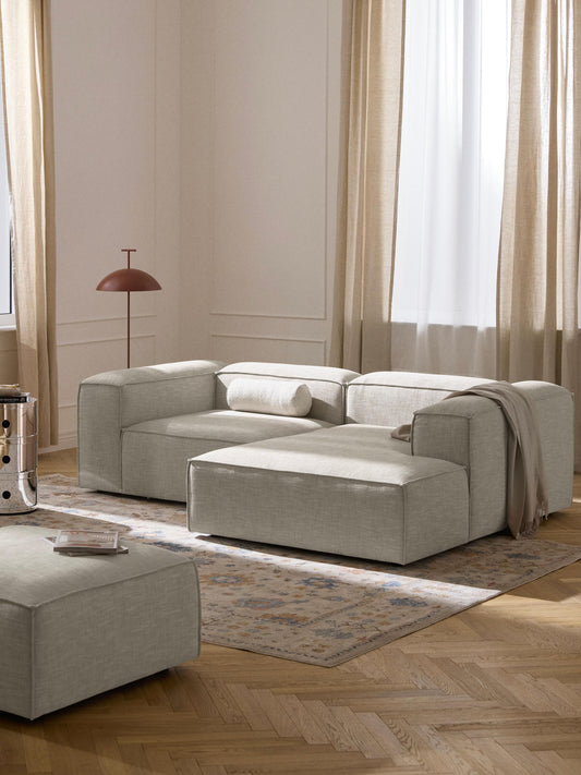 Lendric Modular Linen Blend Corner Sofa (2-Seater)