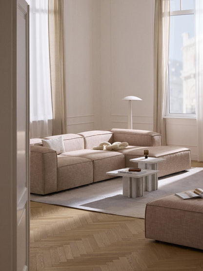 Lendric Modular Linen Blend Corner Sofa (4-Seater)